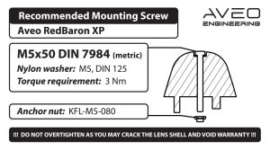 recommended mounting screw - RedBaron - METRIC