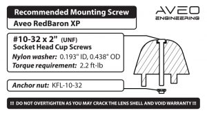 recommended mounting screw - RedBaron-UNF
