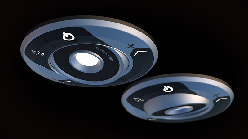 EyeBeam VIP - interior dimmable tiltable map or reading light with custom function